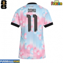 Belgien Jeremy Doku #11 Auswärtstrikot Frauen EM 2024 Kurzarm